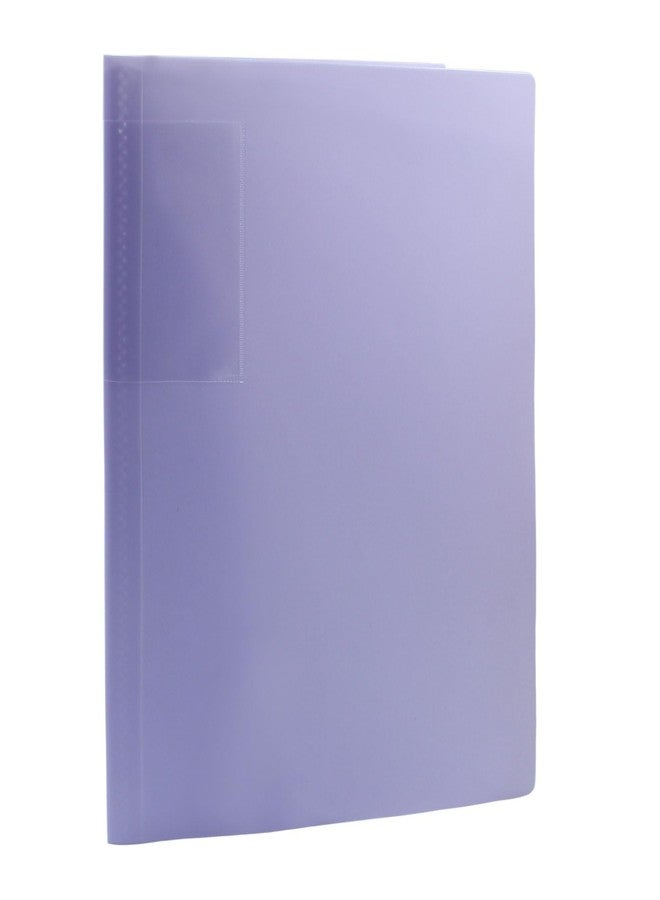 Verkelly Binder with Plastic Sleeves 30 Pockets, Display 60 Pages, A4 Portfolio Folders Document Paper Organizer Presentation Book(Purple) - Image 1